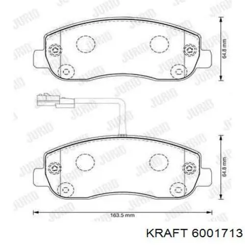 6001713 Kraft pastillas de freno delanteras