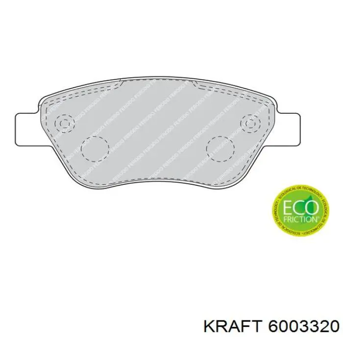 6003320 Kraft pastillas de freno delanteras