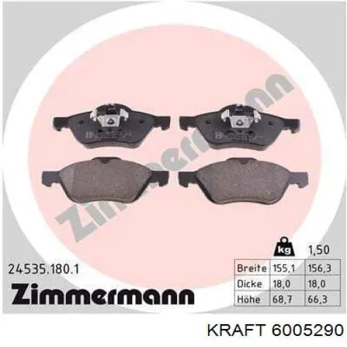 Pastillas de freno delanteras Renault Laguna 2 BG0, BG1