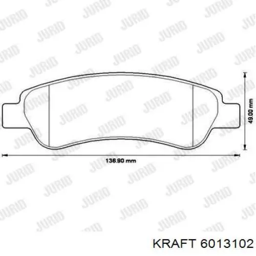 6013102 Kraft pastillas de freno traseras