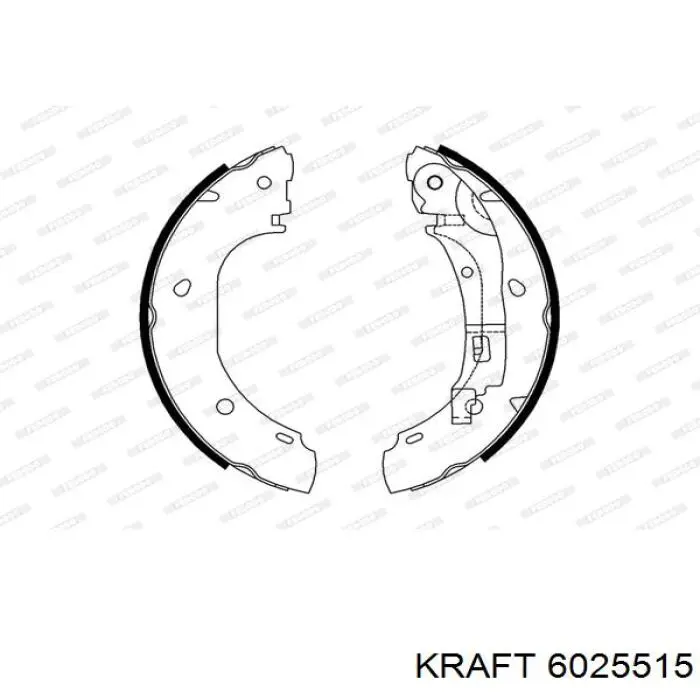 6025515 Kraft zapatas de frenos de tambor traseras