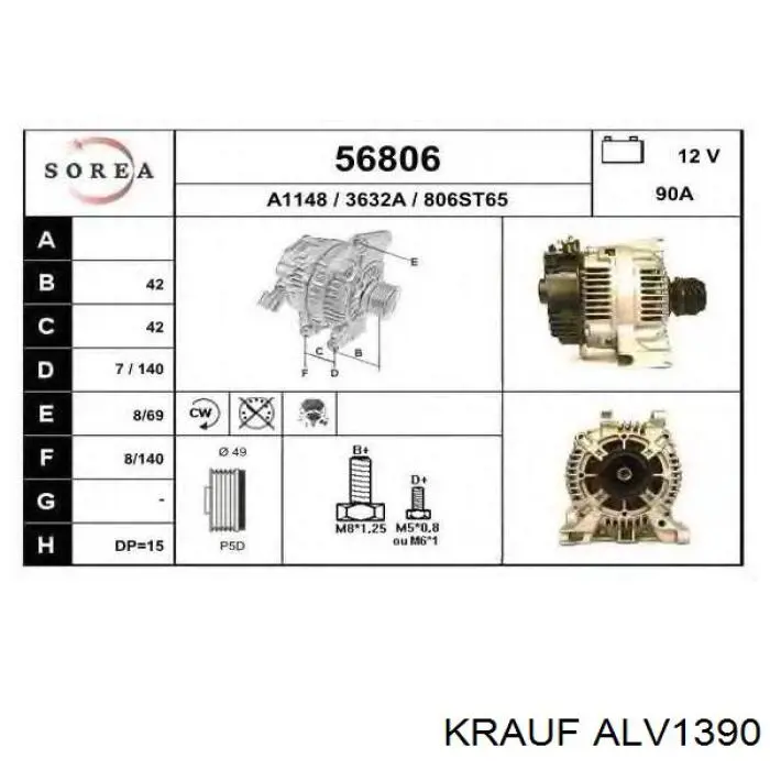 STX100057R Stardax alternador