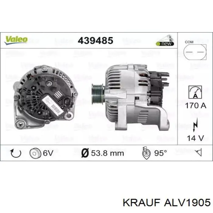 ALV1905 Krauf alternador