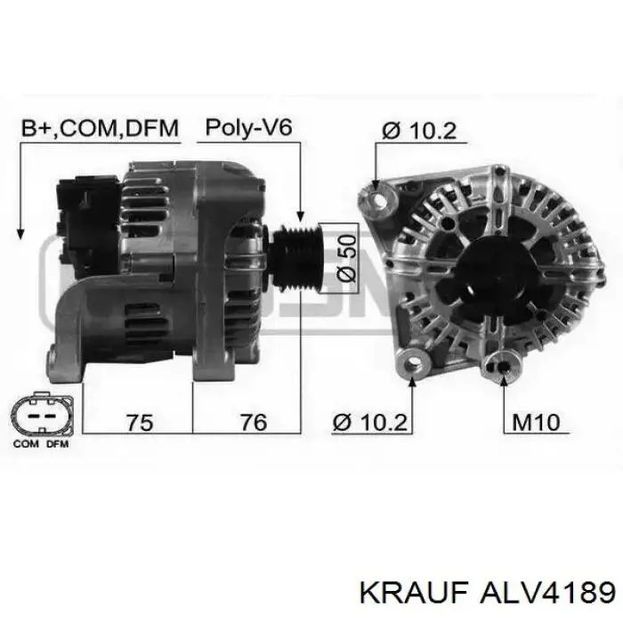 ALV4189 Krauf alternador