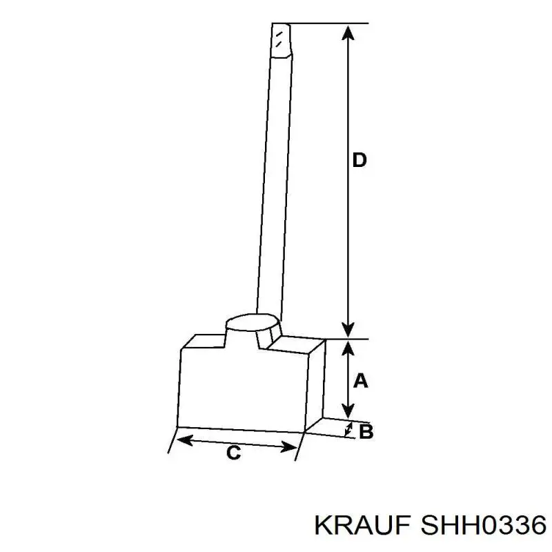 SHH0336 Krauf escobilla de carbón, arrancador
