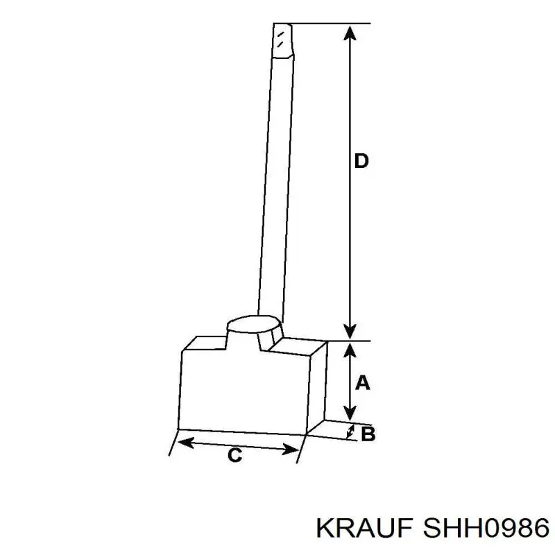 SHH0986 Krauf escobilla de carbón, arrancador