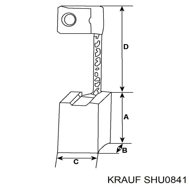 SHU0841 Krauf escobilla de carbón, arrancador