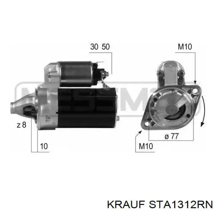 STA1312RN Krauf motor de arranque