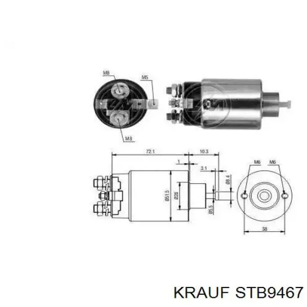 STB9467 Krauf motor de arranque