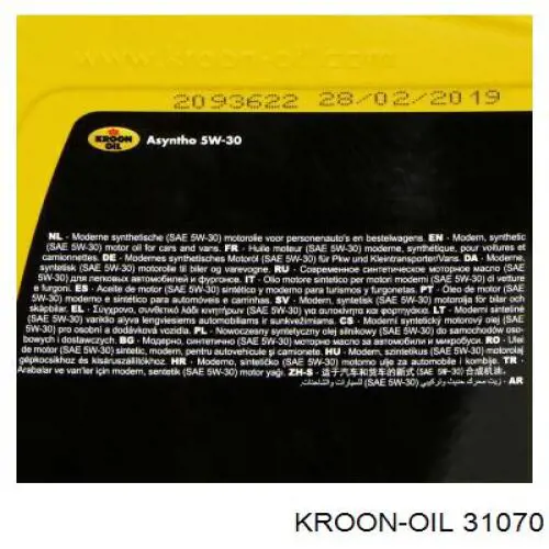 Aceite motor Kroon OIL 31070 precio, desde 14,17 EUR