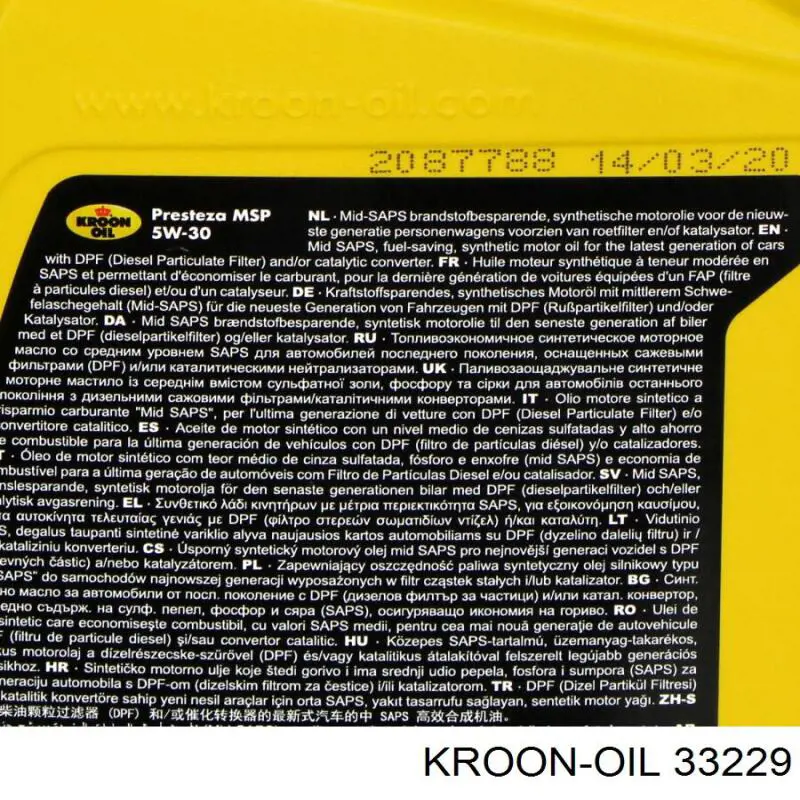 Aceite motor Kroon OIL 33229 precio, desde 44,53 EUR