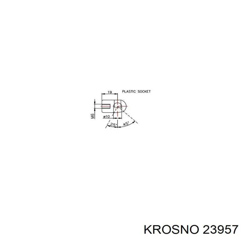 23957 Krosno muelle neumático, capó de motor