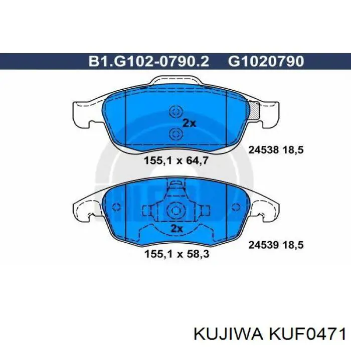 Pastillas de freno delanteras Citroen C4 UA