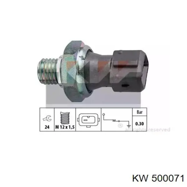 500071 KW sensor de presión de aceite