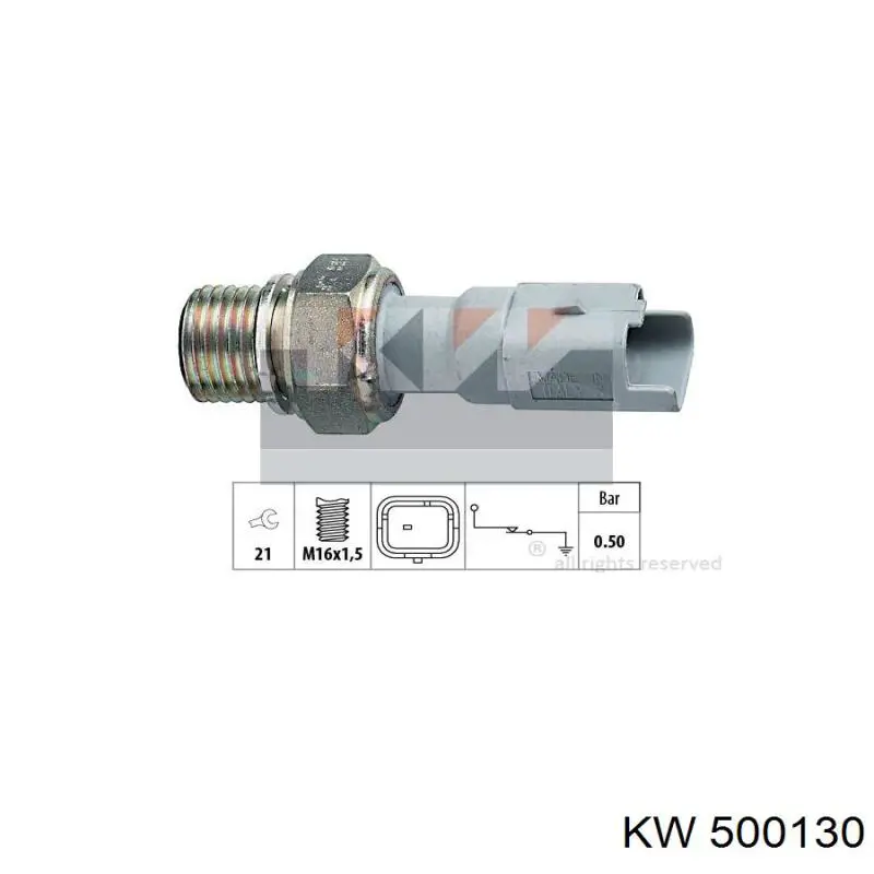 500130 KW sensor de presión de aceite