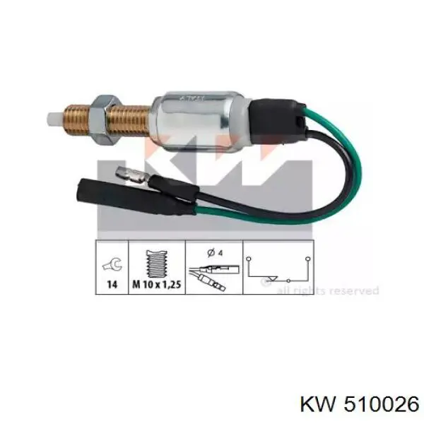 510026 KW interruptor luz de freno