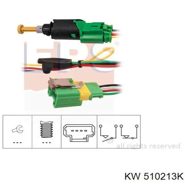 510 213K KW interruptor luz de freno