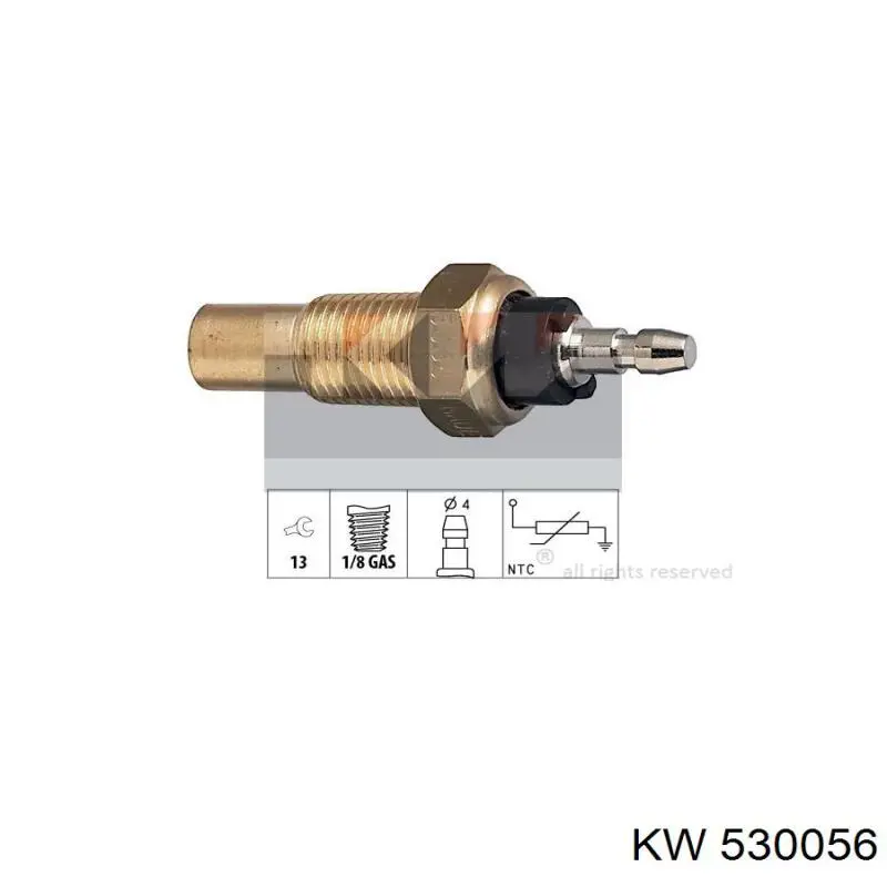 530056 KW sensor de temperatura del refrigerante