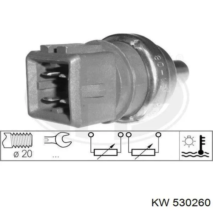 530260 KW sensor de temperatura del refrigerante