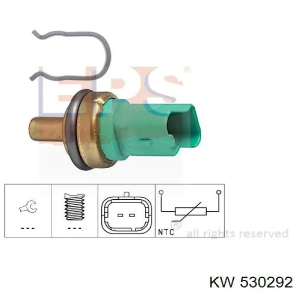 530292 KW sensor de temperatura del refrigerante
