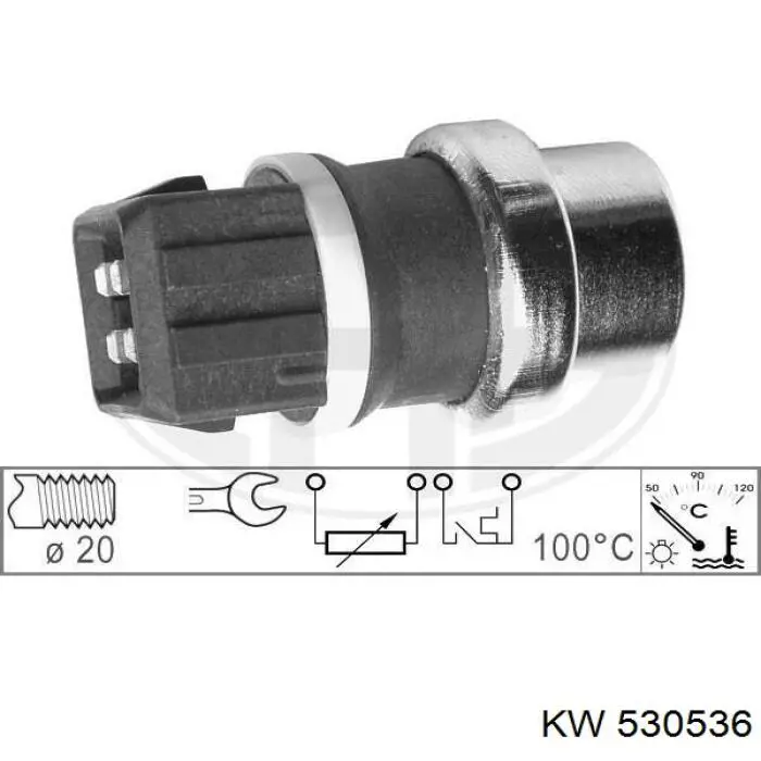 530536 KW sensor de temperatura del refrigerante