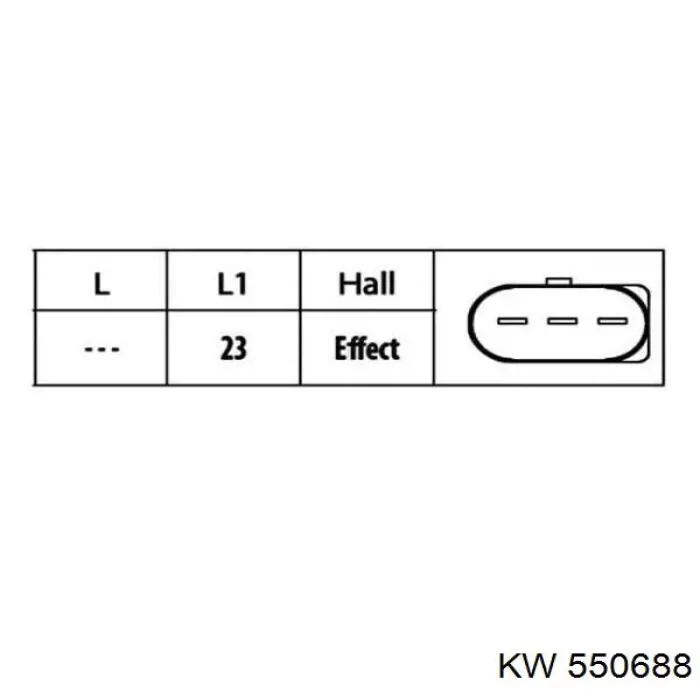 550688 KW sensor, temperatura del refrigerante (encendido el ventilador del radiador)