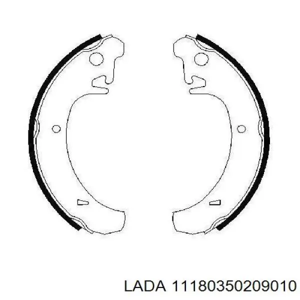 11180350209010 Lada zapatas de frenos de tambor traseras