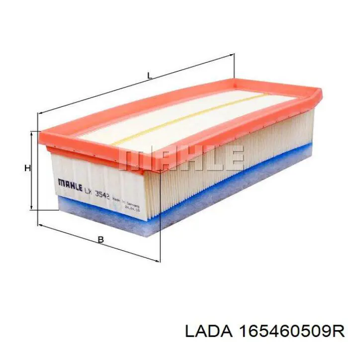 165460509R Lada Filtro de aire de motor