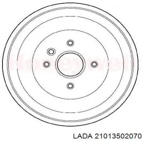 2101-3502070 Lada freno de tambor trasero