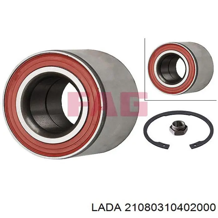 21080310402000 Lada Rodamiento de rueda trasera