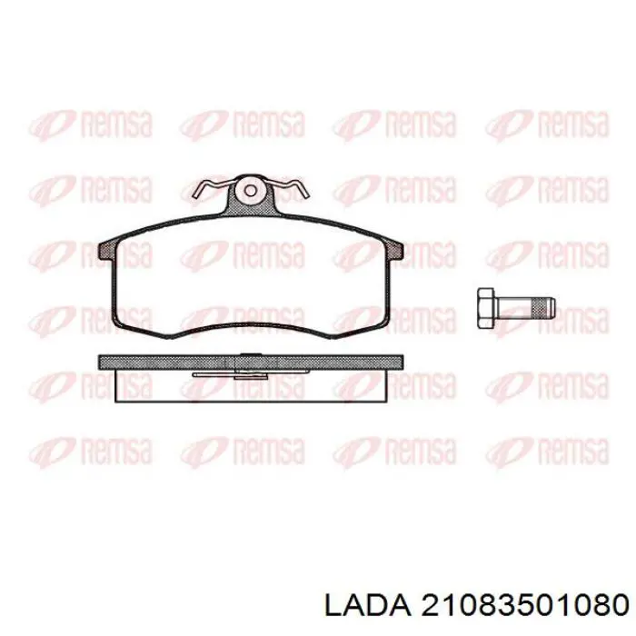 Pastillas de freno 21083501080 Lada