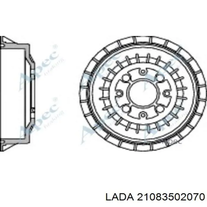 Comprar 21083502070 Lada Tambor de freno trasero
