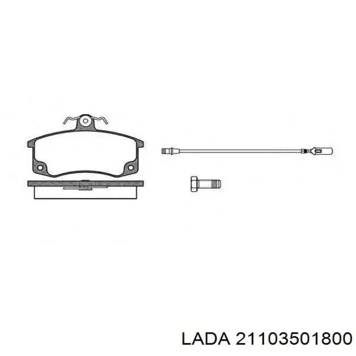 21103501800 Lada pastillas de freno delanteras