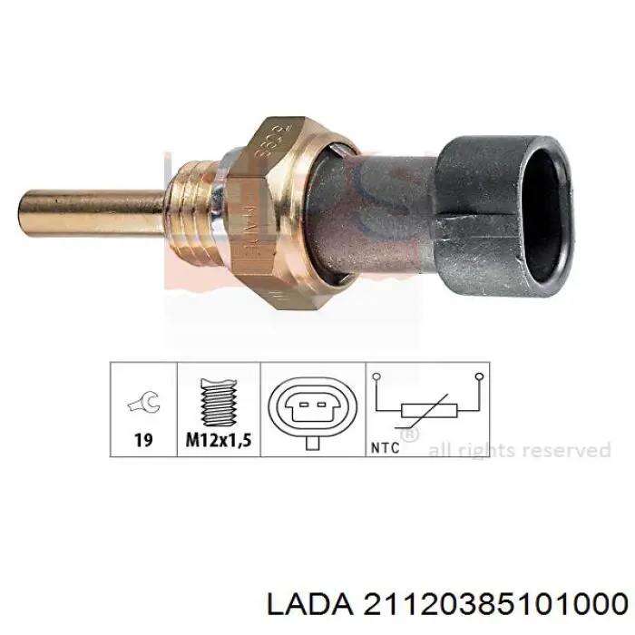 Sensor de temperatura del refrigerante Lada 21120385101000 precio, desde 10,10 EUR