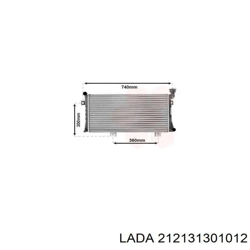 212131301012 Lada radiador refrigeración del motor