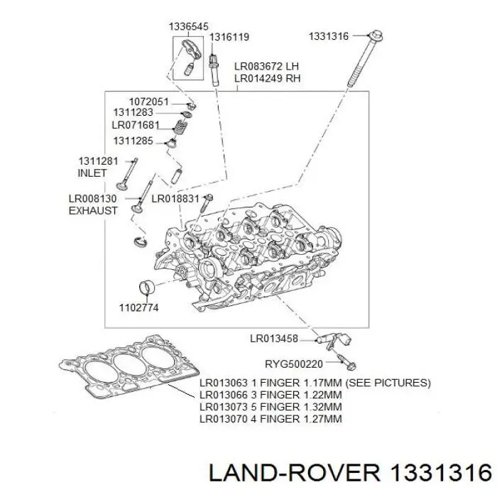 Juego tornillos culata Land Rover 1331316 precio, desde 15,21 EUR