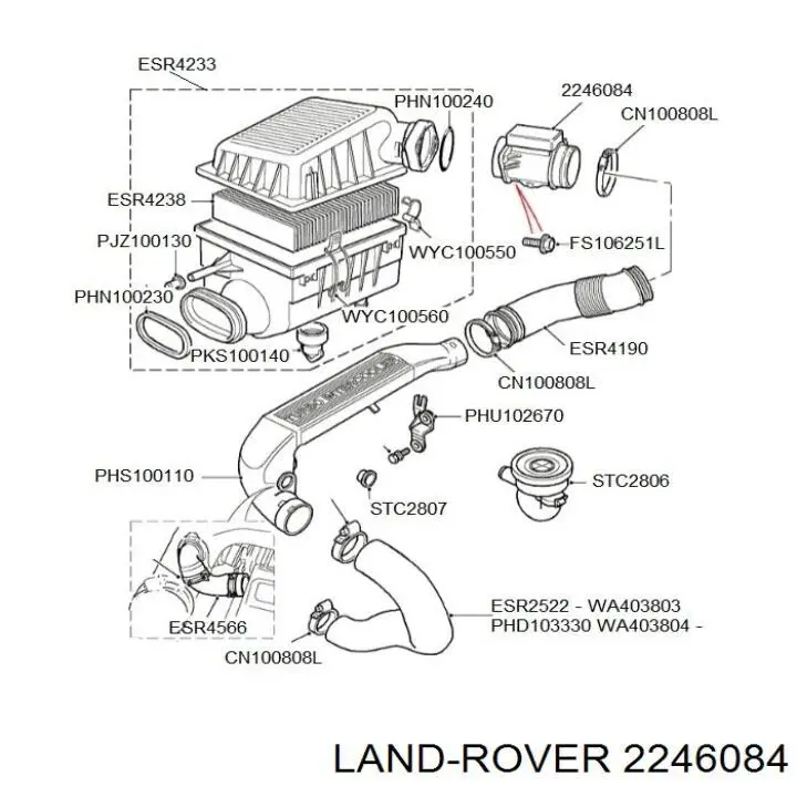 2246084 Land Rover caudalímetro