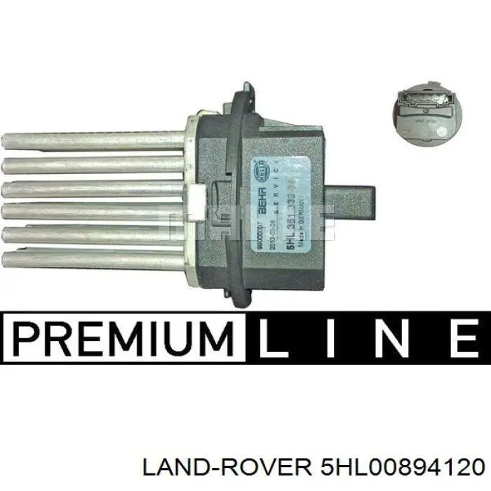 Calentador eléctrico de aire para el sistema de calefacción del habitáculo 5HL00894120 Land Rover