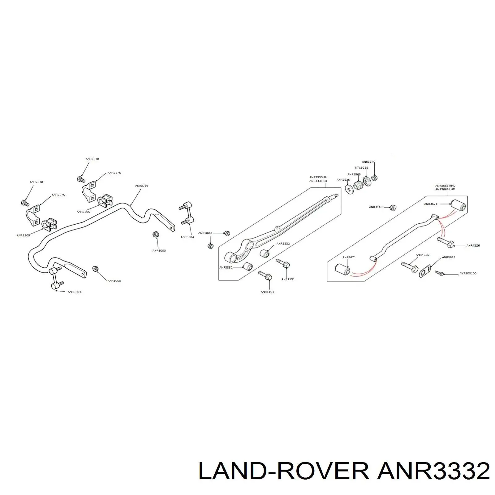 Silentblock del brazo radial de la suspensión delantera Land Rover ANR3332 precio, desde 15,12 EUR