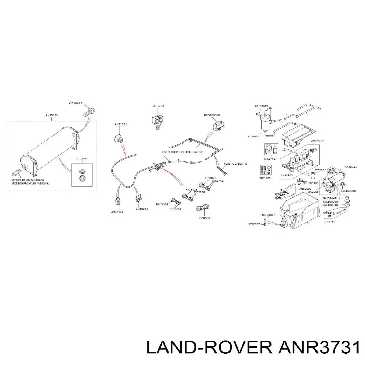 Bomba de compresor de suspensión neumática Land Rover Range Rover 2 (LP, P38A)