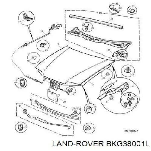 Comprar BKG38001L Land Rover 