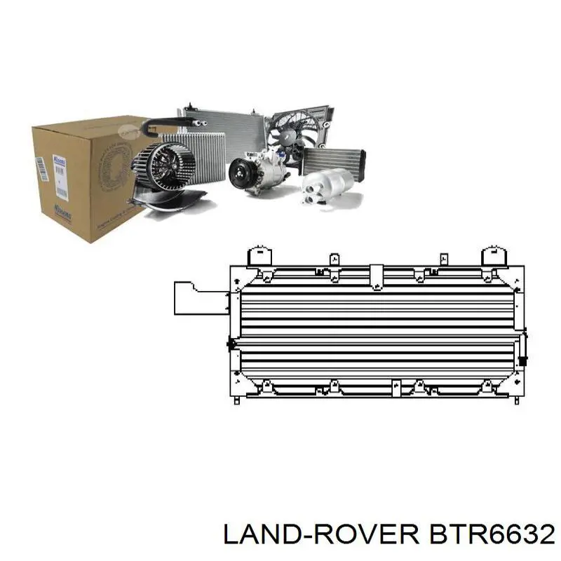 Aire acondicionado capacitor Land Rover BTR6632 precio, desde 158,80 EUR