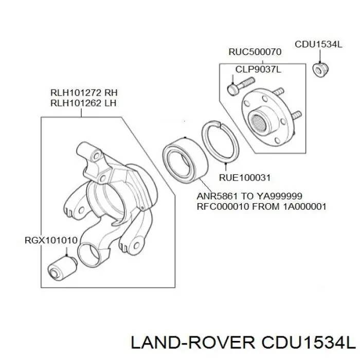 Comprar CDU1534L Land Rover Cojinete de rueda delantero