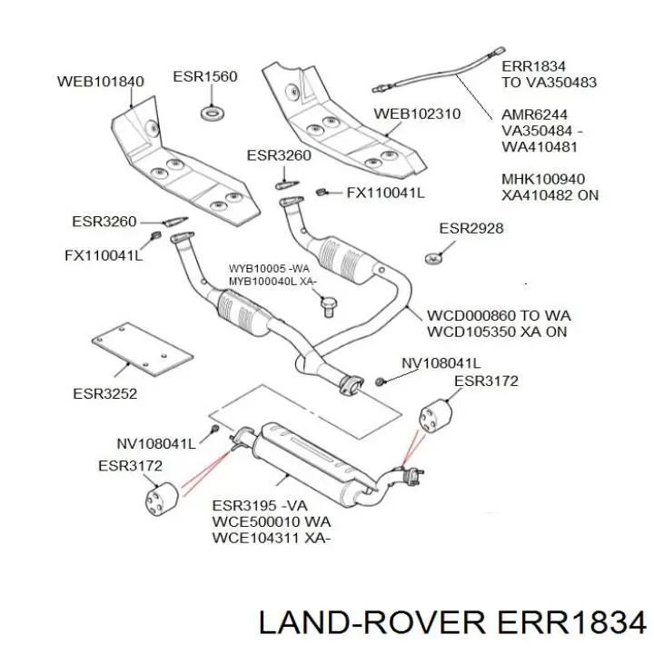 ERR1834 Land Rover sonda lambda