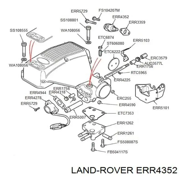 Válvula de mando de ralentí Land Rover ERR4352 precio, desde 11,06 EUR