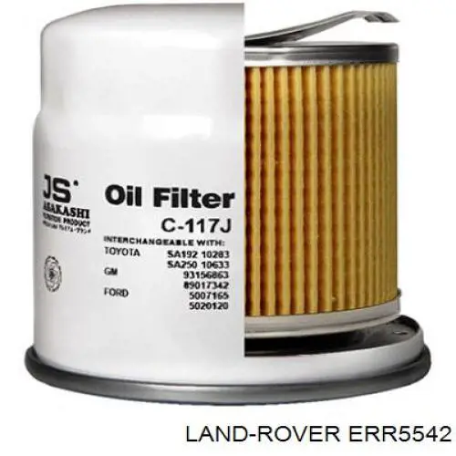 Filtro de aceite Land Rover ERR5542 precio, desde 5,32 EUR