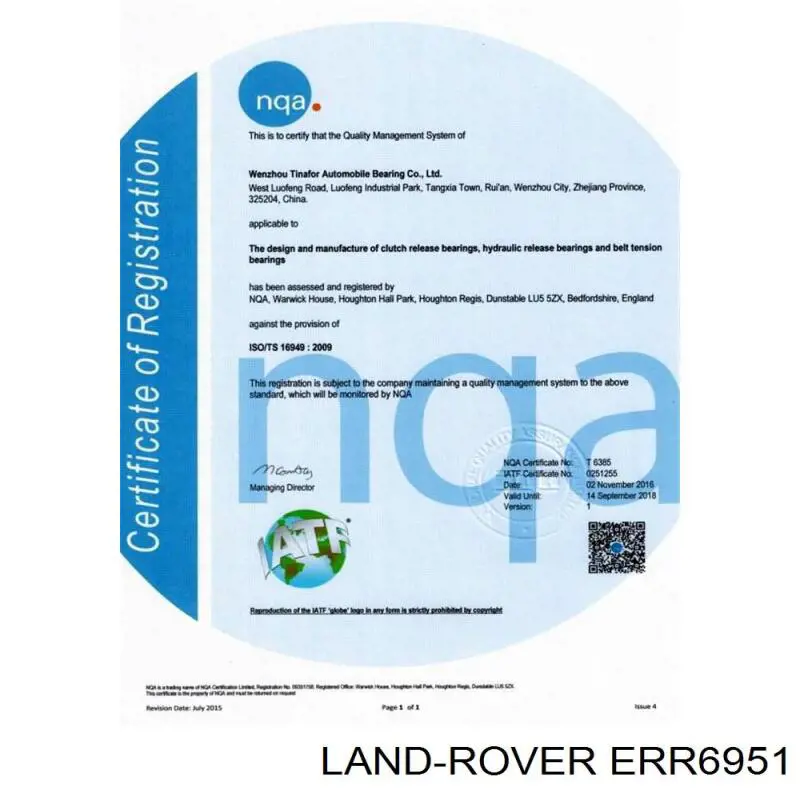 Comprar ERR6951 Land Rover Tensor de correa poli V 
