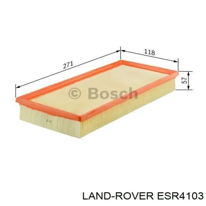 ESR4103 Land Rover Filtro de aire de motor