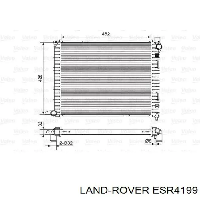 Radiador PCC000101 Land Rover