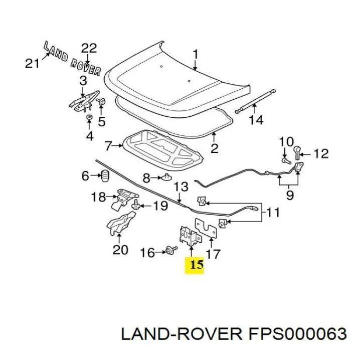 Cerradura de capó Land Rover LR001766 precio, desde 37,75 EUR